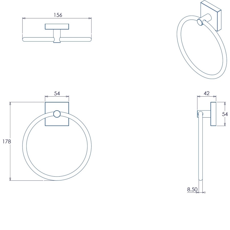 Chester Flexi-Fix 5 Piece Bathroom Accessory Set - Croydex