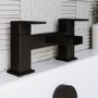 Black Waterfall Bath Mixer Tap - Quadra