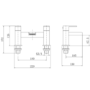 Black Waterfall Bath Mixer Tap - Quadra