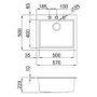 Reginox Large Single Bowl Regi-Granite Grey Undermount Kitchen Sink