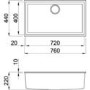 Single Bowl Undermount Cream Granite Kitchen Sink - Reginox