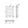 Black Nickel Bathroom Towel Radiator - 800 x 500mm