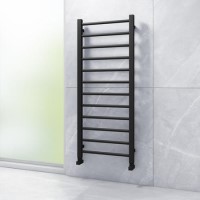 Black Nickel Bathroom Towel Radiator - 1200 x 500mm