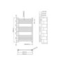 Chrome Bathroom Towel Radiator - 800 x 500mm