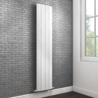 Vertical White Tall Flat Radiator - 1800 x 385mm