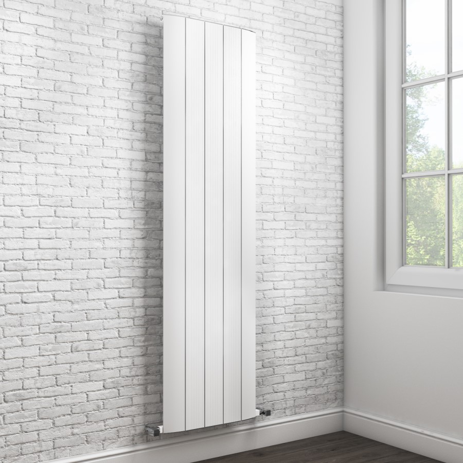 Vertical White Tall Flat Radiator - 1800 x 470mm