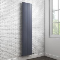Vertical Anthracite Tall Flat Radiator - 1800 x 385mm