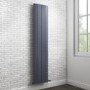 Vertical Anthracite Tall Flat Radiator - 1800 x 385mm