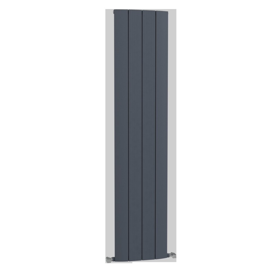 Vertical Anthracite Tall Flat Radiator - 1800 x 385mm