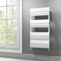 White Flat Panel Bathroom Towel Radiator - 1000 x 500mm