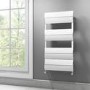 White Flat Panel Bathroom Towel Radiator - 1000 x 500mm