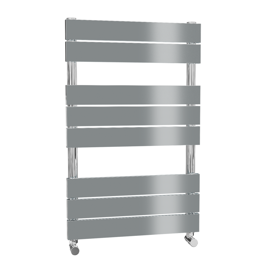 Chrome Vertical Bathroom Flat Towel Radiator - 800 x 500mm