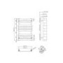 Chrome Vertical Bathroom Flat Towel Radiator - 800 x 500mm