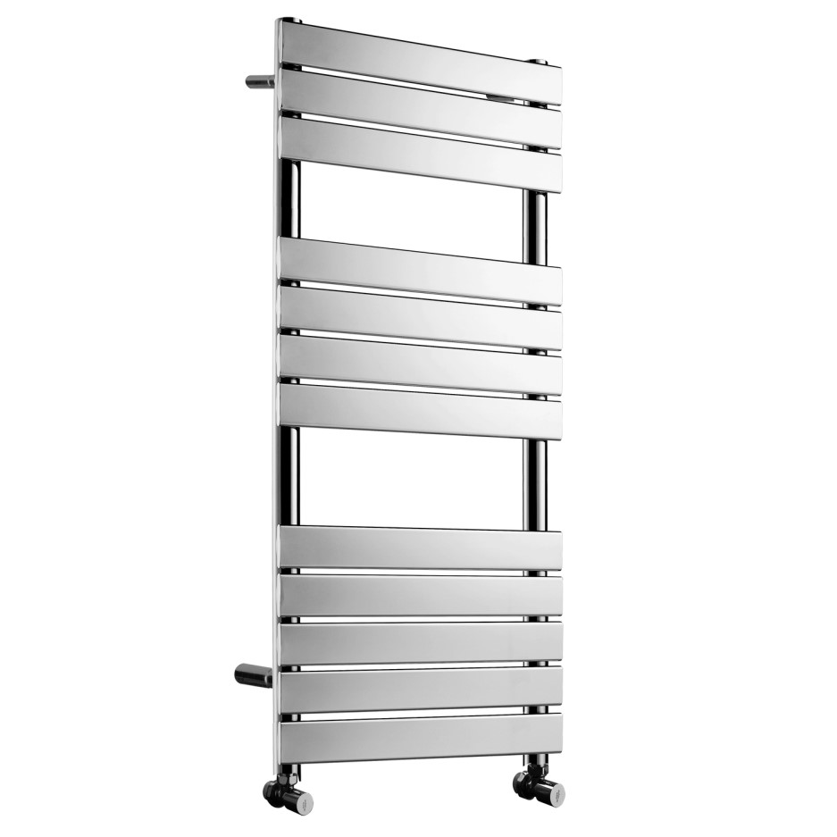 Chrome Vertical Bathroom Towel Radiator 1200 x 500mm Better Bathrooms