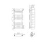 Chrome Vertical Bathroom Towel Radiator - 1200 x 500mm