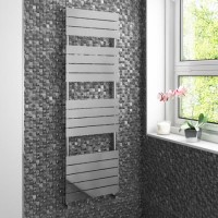 Chrome Vertical Bathroom Flat Towel Radiator - 1600 x 500mm