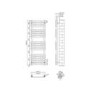 Chrome Vertical Bathroom Flat Towel Radiator - 1600 x 500mm
