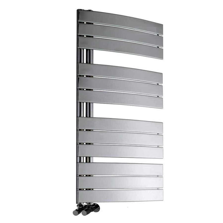 Chrome Vertical Bathroom Towel Flat Radiator - 1080 x 550mm