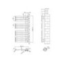 Chrome Vertical Bathroom Towel Flat Radiator - 1080 x 550mm