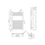 GRADE A1 - Chrome Bathroom Towel Radiator - 800 x 500mm