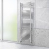 Chrome Straight Vertical Bathroom Towel Radiator -1600 x 500mm