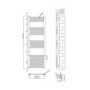Chrome Straight Vertical Bathroom Towel Radiator -1600 x 500mm