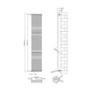 Vertical Anthracite Tall Radiator - 1800 x 324mm