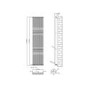Vertical Anthracite Tall Radiator - 1800 x 399mm
