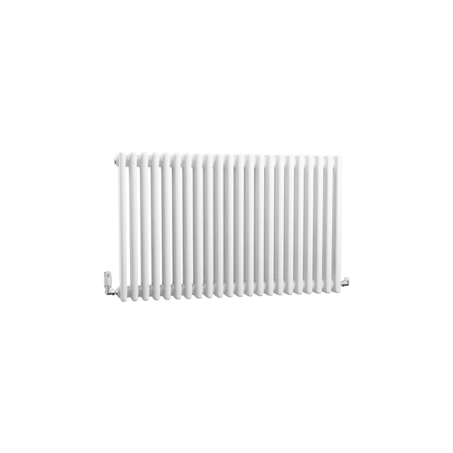 GRADE A1 - White Horizontal Traditional Column Radiator - 600 x 999mm