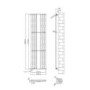 Vertical Mirrored Designer Modern Radiator - 1800 x 499mm - 3031 BTU's