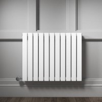 White Horizontal Flat Panel Radiator - 600 x 836mm