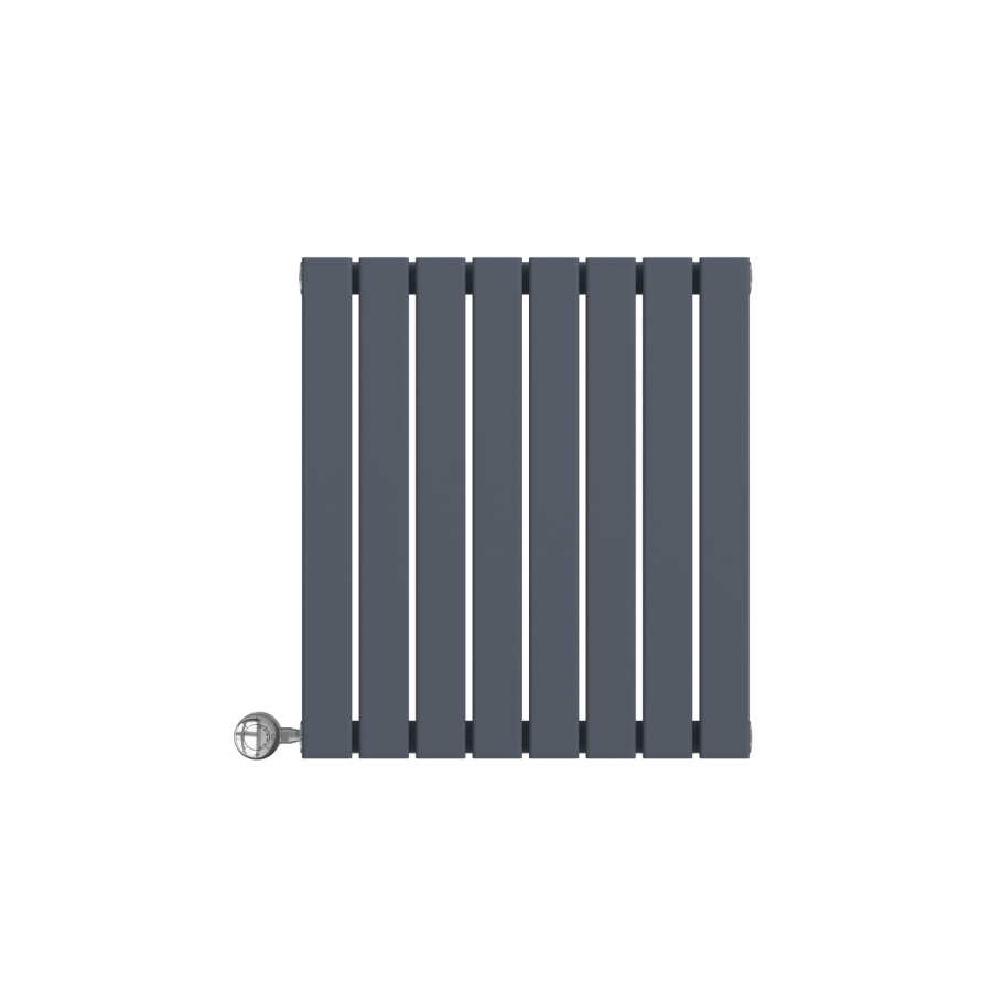 Horizontal Anthracite Flat Panel Radiator - 600 x 600mm