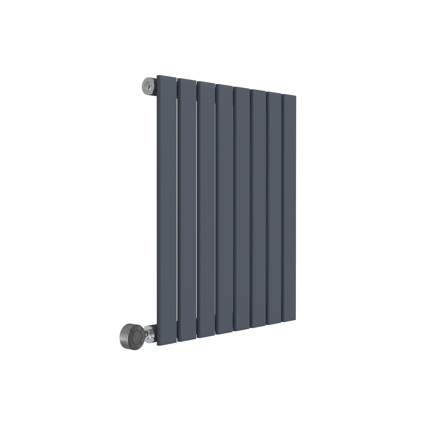 Horizontal Anthracite Flat Panel Radiator - 600 x 600mm - Better Bathrooms