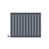 Horizontal Anthracite Flat Panel Radiator - 600 x 836mm