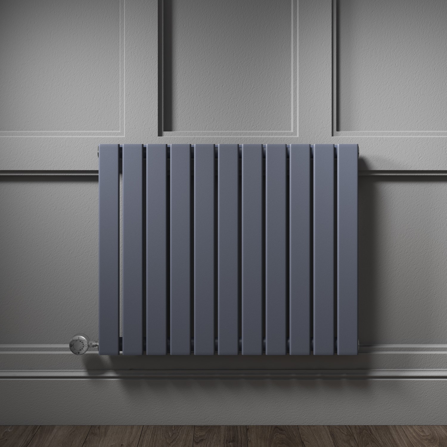 Horizontal Anthracite Grey Flat Panel Radiator - 600 x 836mm - Better ...