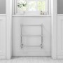 GRADE A1 - Chrome Traditional Wall Hung Towel Radiator - 658 x 658 x 155mm