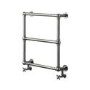 GRADE A1 - Chrome Traditional Wall Hung Towel Radiator - 658 x 658 x 155mm