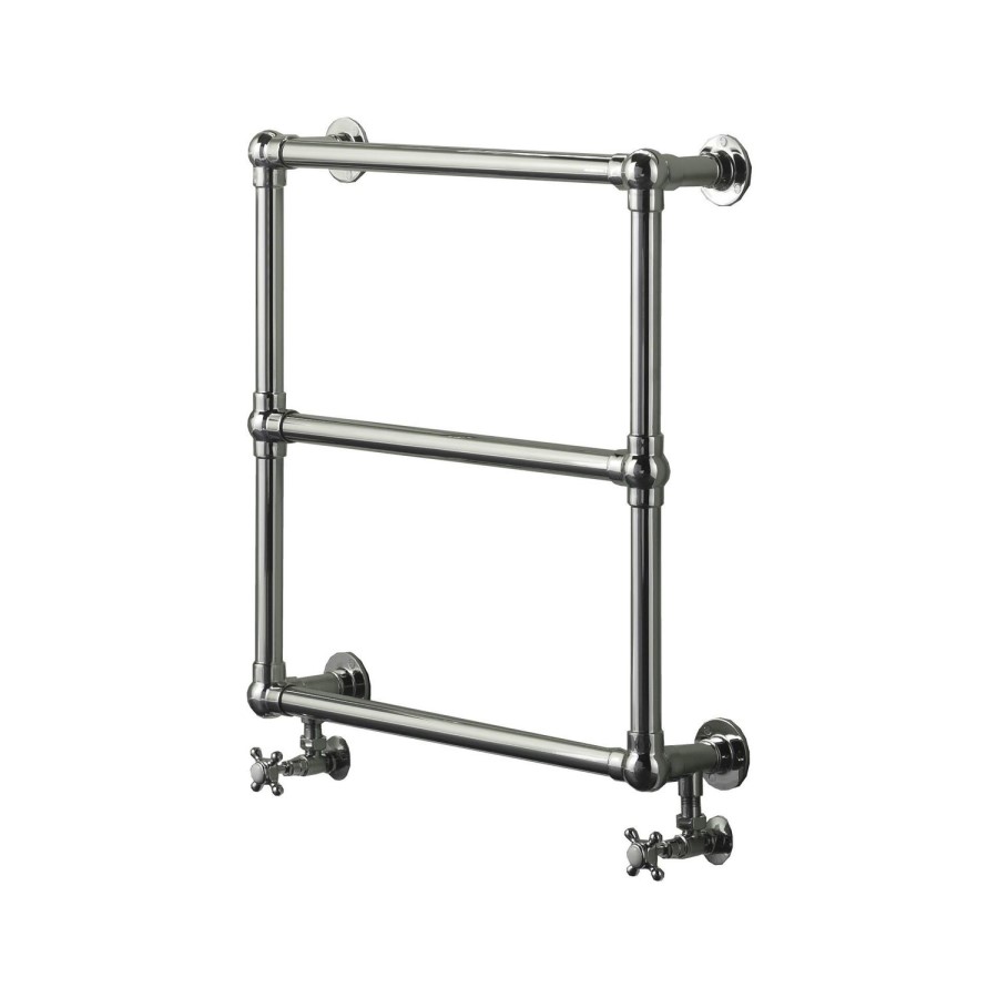GRADE A1 - Chrome Traditional Wall Hung Towel Radiator - 658 x 658 x 155mm
