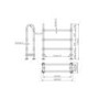 GRADE A2 - Chrome Traditional Floorstanding Towel Radiator - 683 x 228 x 778mm