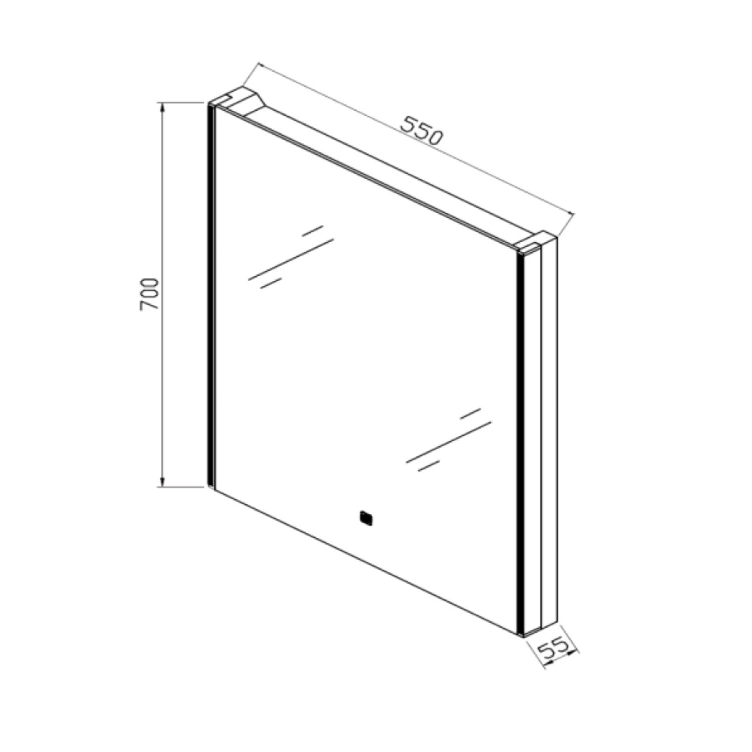 Rak Resort Led Mirror With Demister Pad And Shaver Socket 700 X 550mm