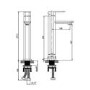 GRADE A1 - RAK Ceramics Resort High Rise Moon Basin Mixer Tap