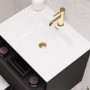 GRADE A1 - Brushed Brass Overflow Cover Suitable for Roxbi Arragon Sion Basins