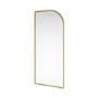 1000mm  Brushed Brass Arched Wet Room Shower Screen - Raya