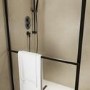 1000mm Black Arched Wet Room Shower Screen - Raya