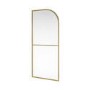 800mm Brushed Brass Curved Glass Shower Screen for Wet Room & Walk In Shower - Raya