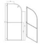 800mm Brushed Brass Curved Glass Shower Screen for Wet Room & Walk In Shower - Raya