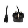 UK Mains to Figure 8 C7 2 Meter Black OEM Power Cable
