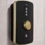 Triton Amala Metallic 8.5kW Black Electric Shower with Brushed Brass Push Button