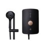 Triton Amala Metallic 8.5kW Black Electric Shower with Brushed Copper Push Button