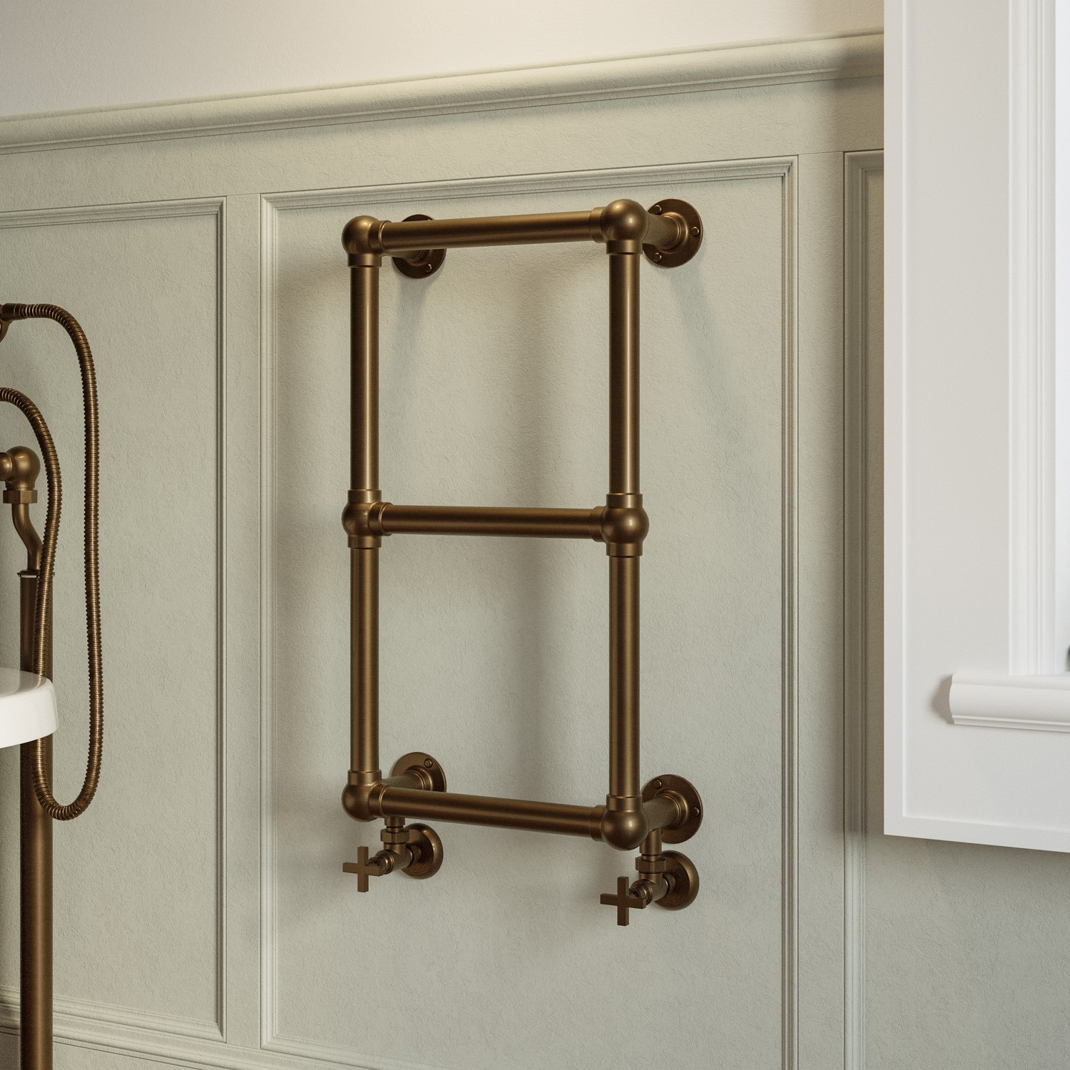 Bronze Vertical Traditional Towel Radiator 700 x 400mm - Regent ...